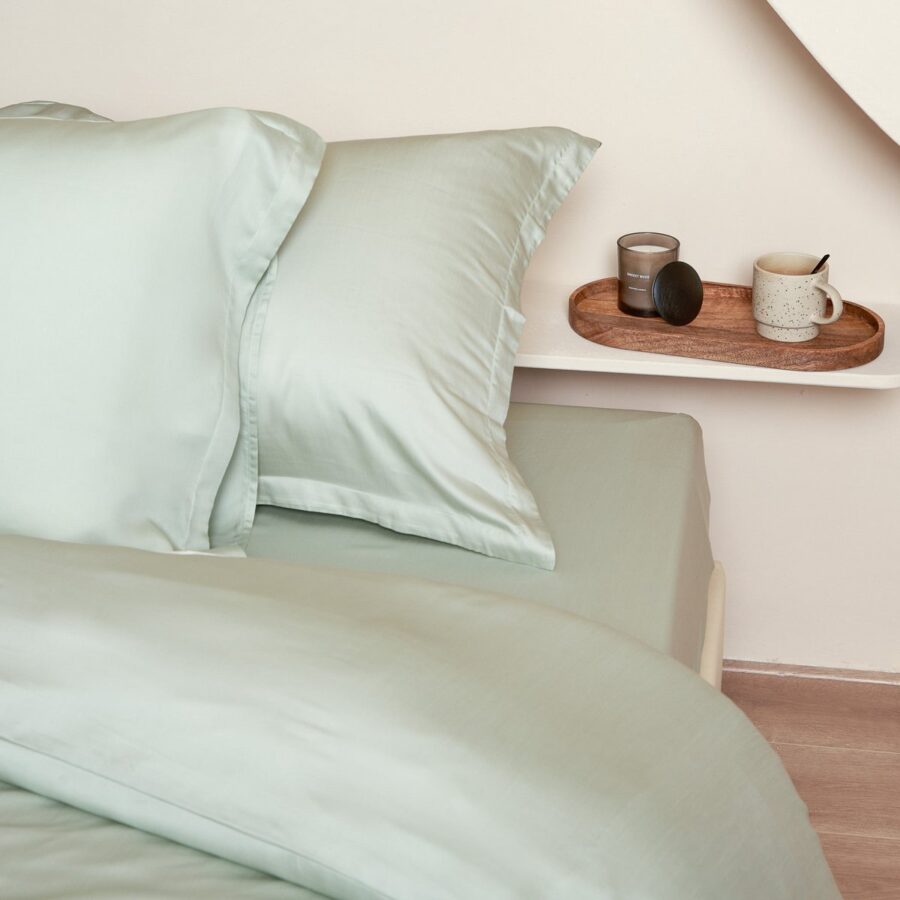 TENCEL™ - Sateen Hoeslaken Grijs Groen - Afbeelding 4