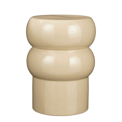 Vendi Bijzettafel - H44 x Ø32 cm - Keramiek - Crème