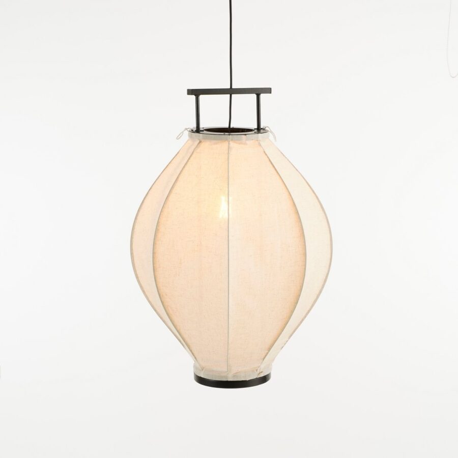 Pego Hanglamp - H73 x Ø54 cm - Linnen - Off-white - Afbeelding 2