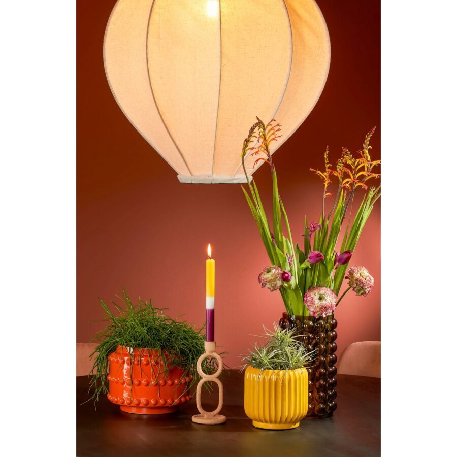 Boaz Bloempot - H19 x Ø22 cm - Keramiek - Oranje - Afbeelding 5