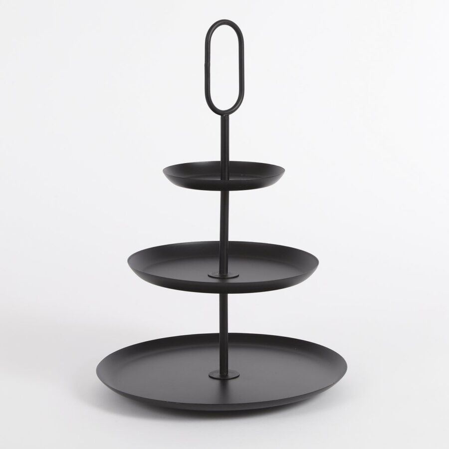 Rama Etagère 3 Laags - H55 x Ø38 cm - Metaal - Zwart - Afbeelding 4
