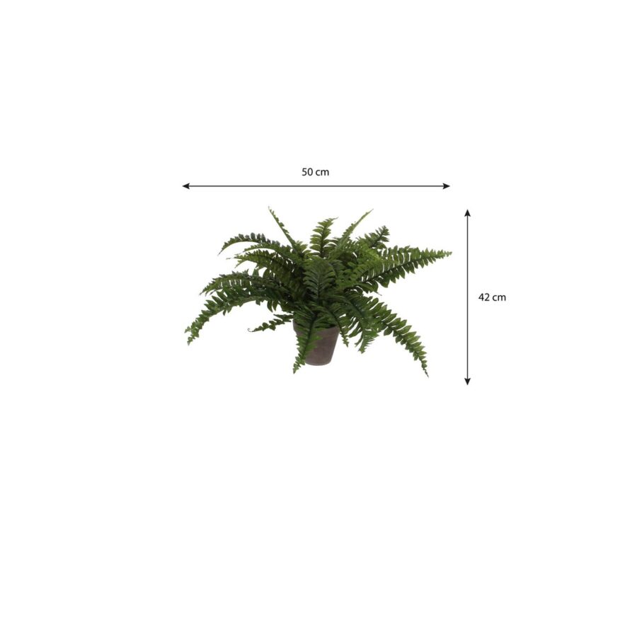 Boston Varen Kunstplant in Bloempot Stan - H42 x Ø50 cm - Groen - Afbeelding 5