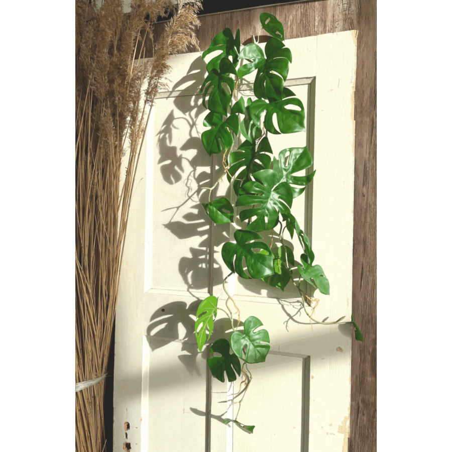 Monstera Kunstslinger 120cm (Guirlande) - Afbeelding 2