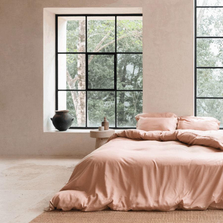 TENCEL™ - Twill Dekbedovertrek Peach - Afbeelding 2
