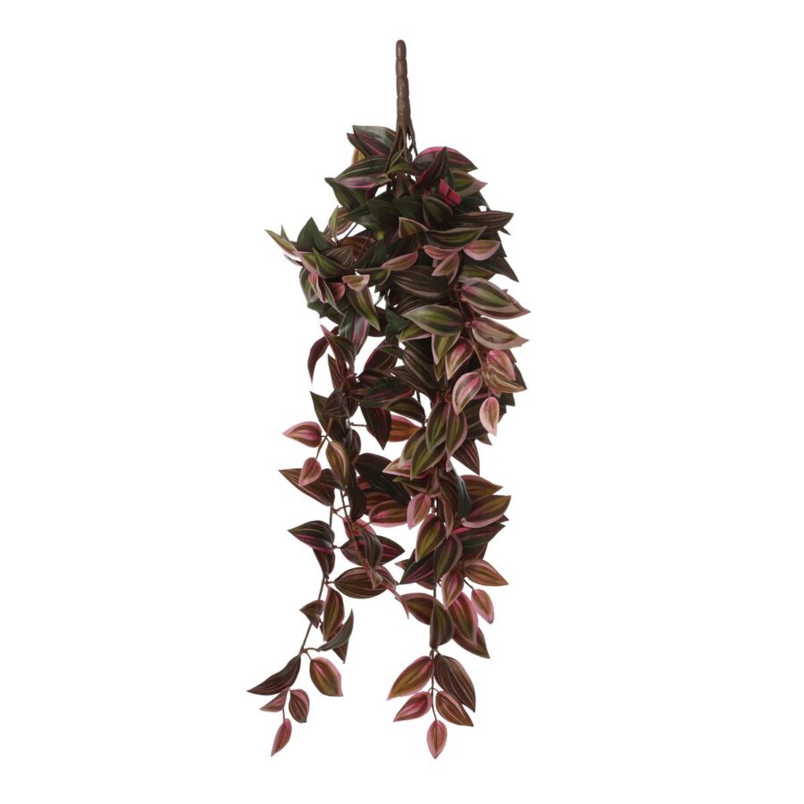 Tradescantia Kunst Hangplant - L15 x B20 x H54 cm - Bordeaux