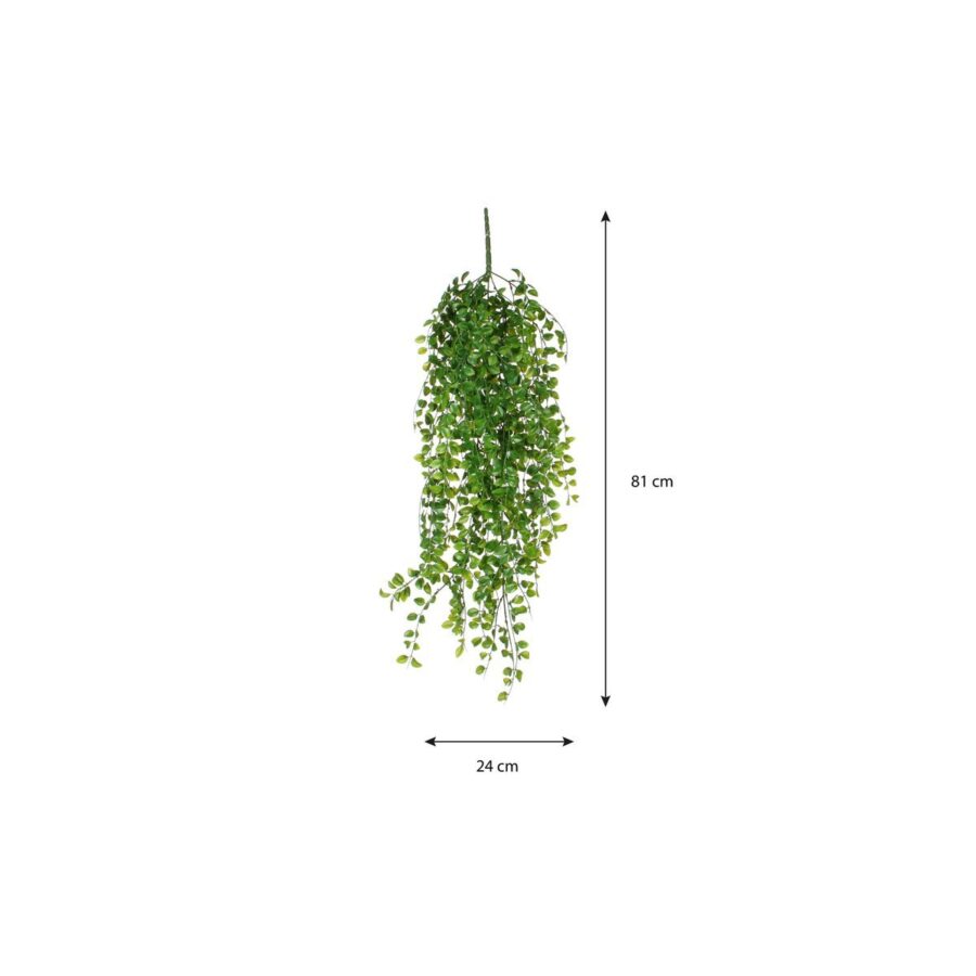 Ficus Kunst Hangplant - H81 cm - Groen - Afbeelding 5