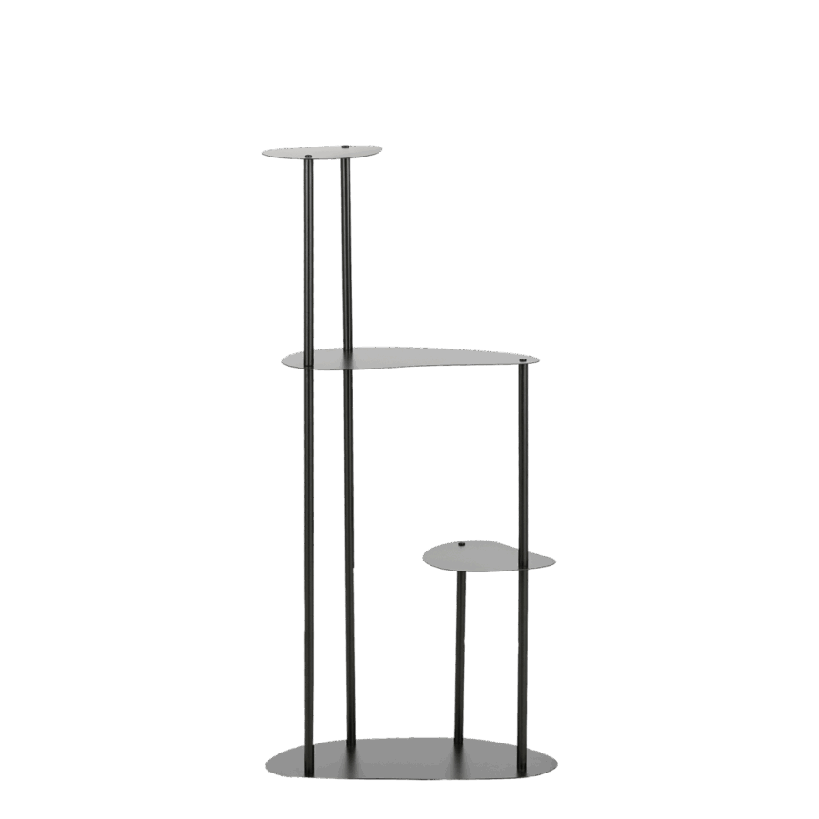 Fonda Plantentafel - L48 x B27 x H100 cm - Metaal - Zwart