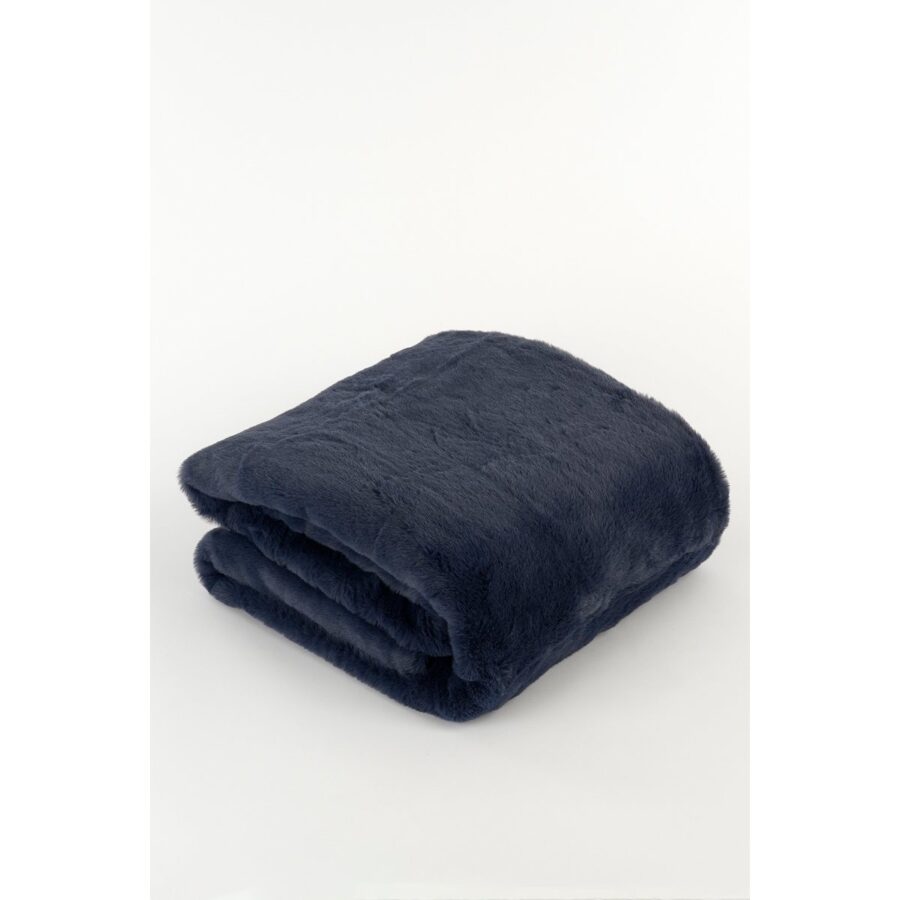 Bronte Fleece Deken - L200 x B150 cm - Donkerblauw - Afbeelding 2