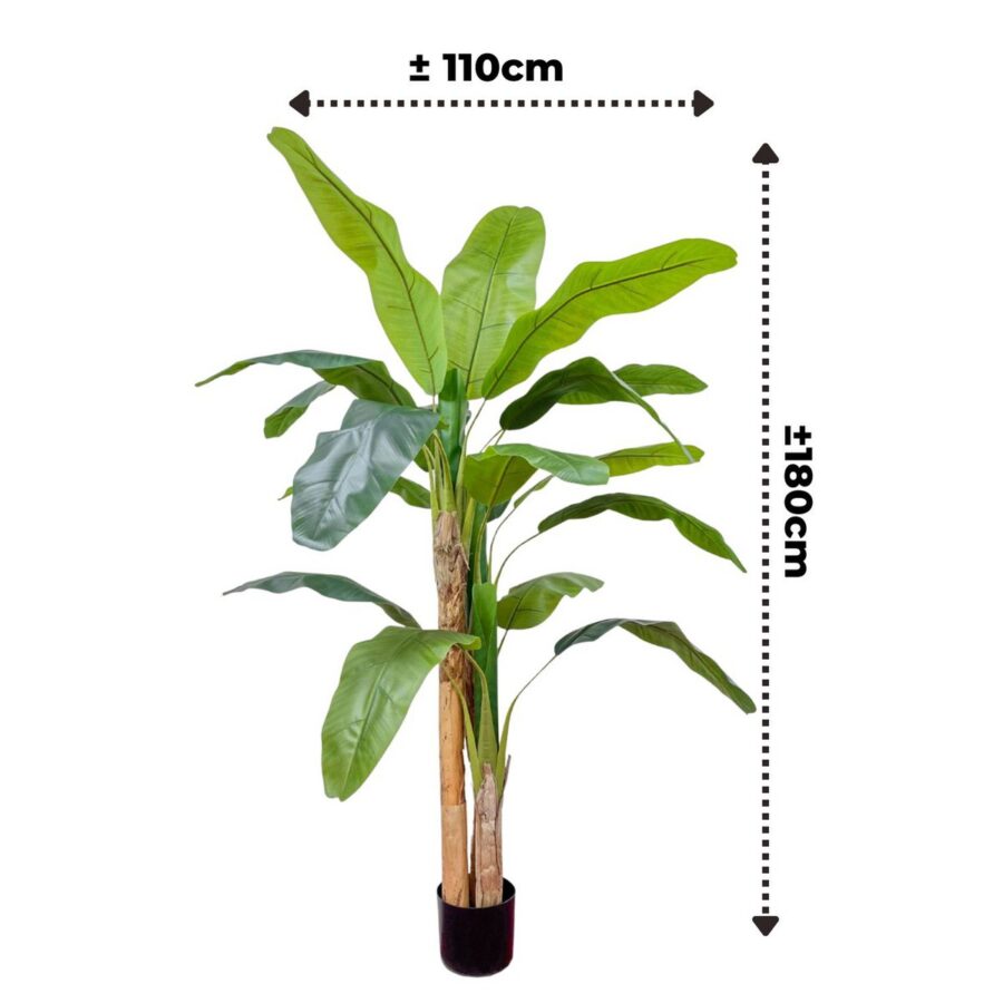 Kunst Bananenplant 180cm - Afbeelding 3