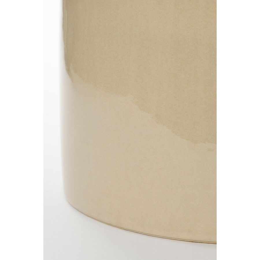 Vendi Bijzettafel - H44 x Ø32 cm - Keramiek - Crème - Afbeelding 4