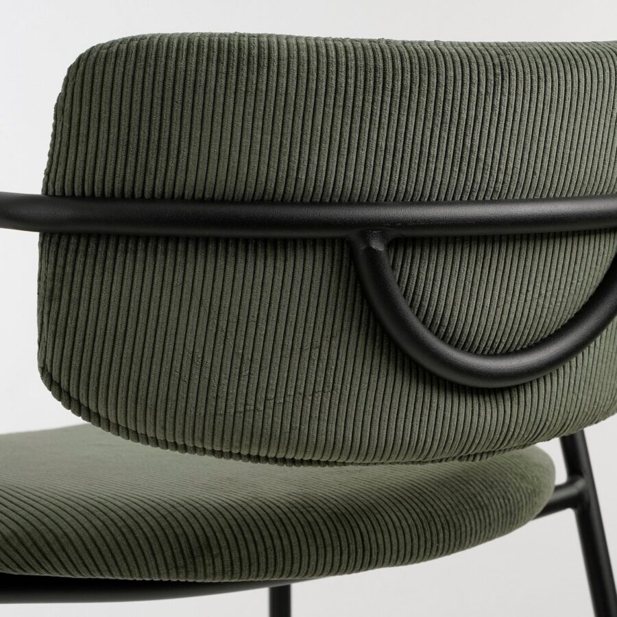 Nanet Barkruk - H91 cm - Velvet - Donkergroen - Afbeelding 4