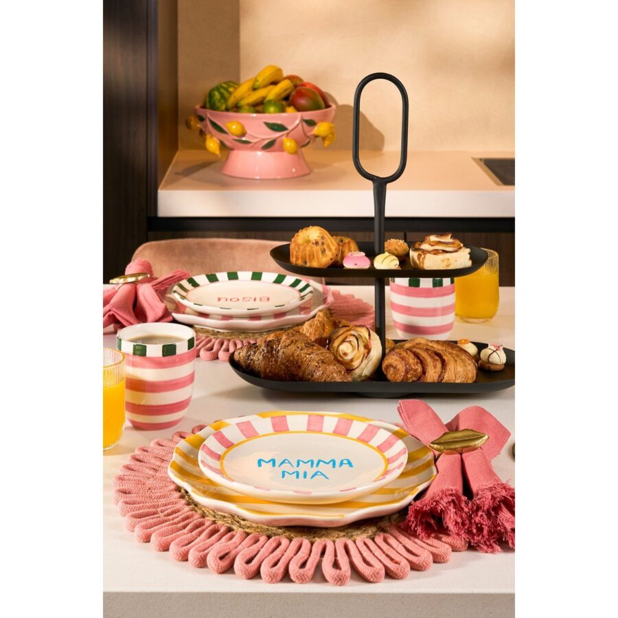 Bliss Serviesset - 6-delig - Steengoed - Roze, Geel, Groen - Afbeelding 7