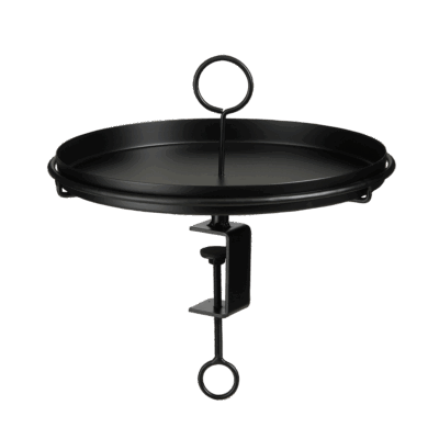 Aston Dienblad met Klem - H30 x Ø31 cm - Metaal - Zwart
