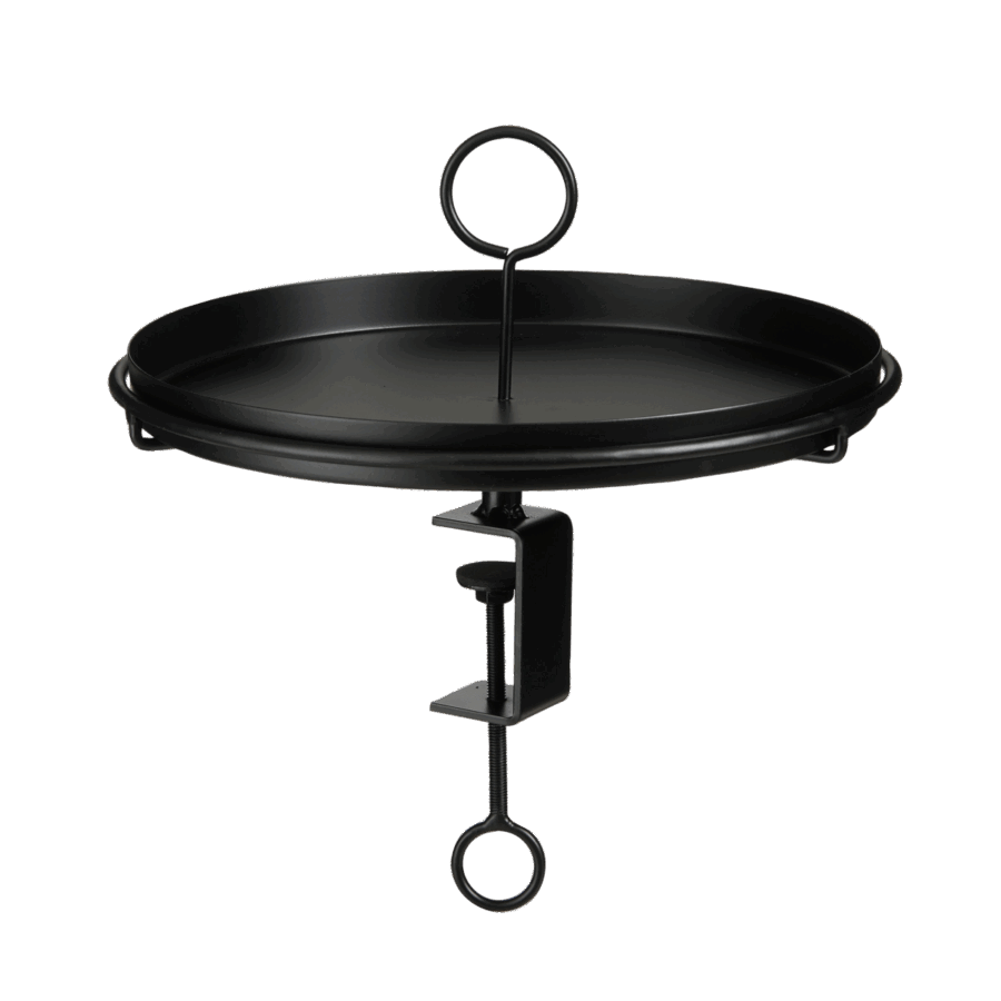 Aston Dienblad met Klem - H30 x Ø31 cm - Metaal - Zwart