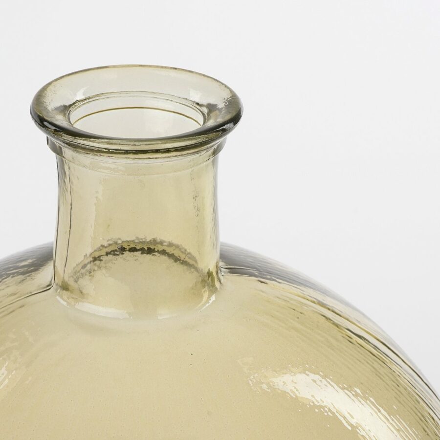Firenza Fles Vaas - H42 x Ø34 cm - Gerecycled Glas - Lichtbruin - Afbeelding 2