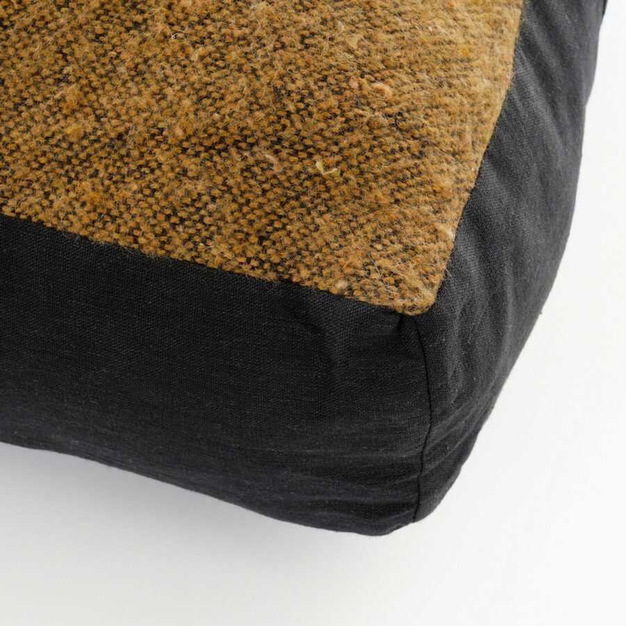 Chrissy Vloerkussen - L57 x B57 x H10 cm - Gerecycled Katoen - Bruin - Afbeelding 2