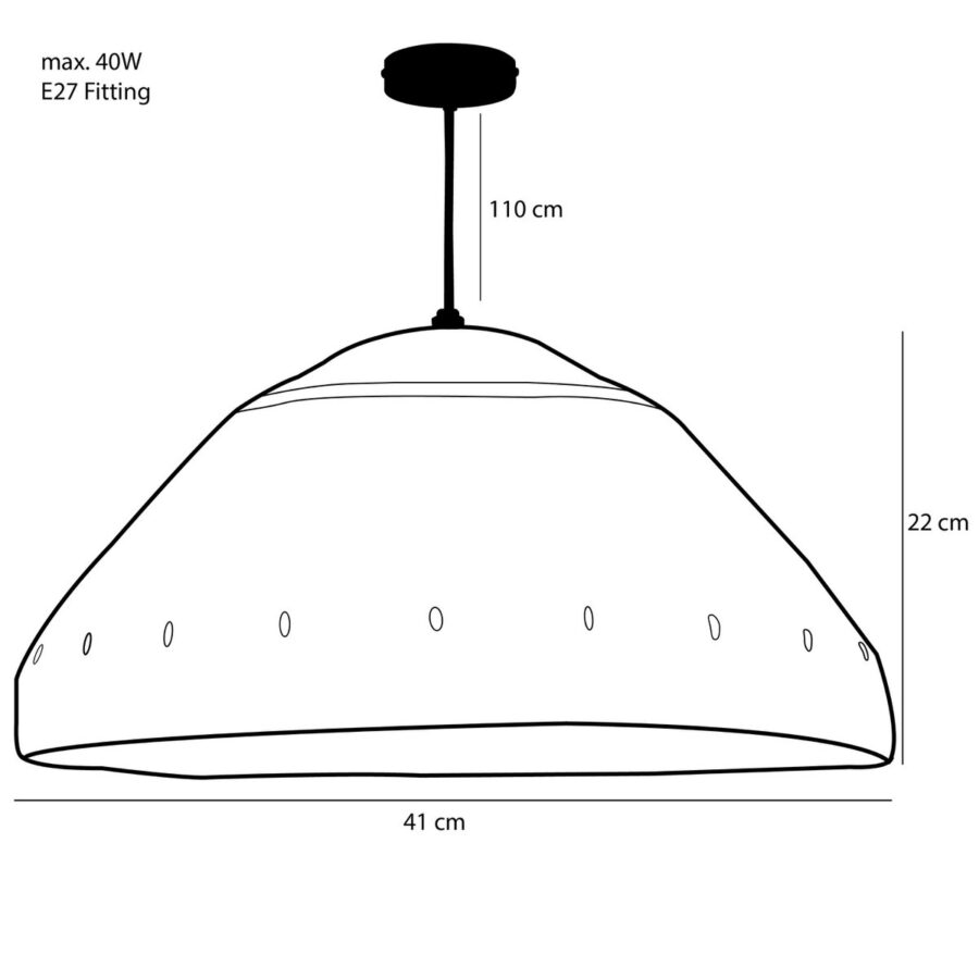 Joulz Hanglamp - H22 x Ø41 cm - Jute - Lichtbruin - Afbeelding 5