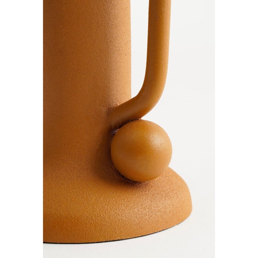 Ula Kandelaar - H12 x Ø8 cm - Metaal - Lichtbruin - Afbeelding 3