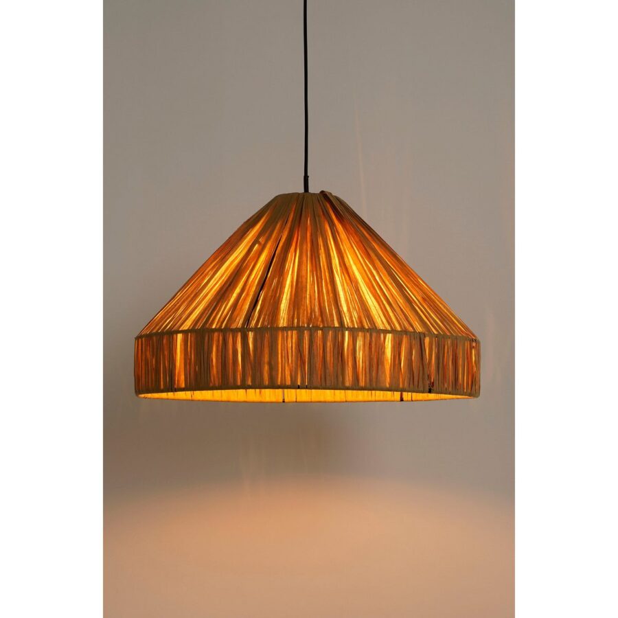 Elisa Hanglamp - H18 x Ø30 cm - Raffia - Lichtbruin - Afbeelding 4
