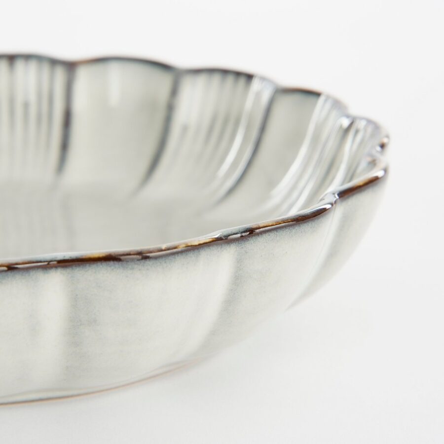 Corfu Schaal - H5 x Ø19 cm - Keramiek - Grijs - Afbeelding 2