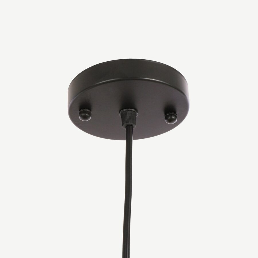 Pego Hanglamp - H73 x Ø54 cm - Linnen - Zwart - Afbeelding 5
