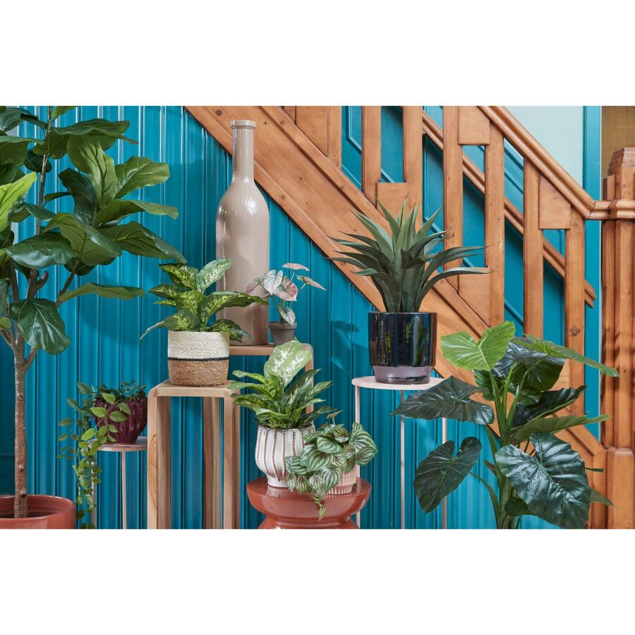 Damian Plantenmand - Set van 2 - H20 x Ø20 cm - Zeegras - Wit - Afbeelding 3