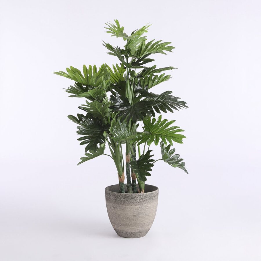 Philodendron Kunstplant - H120 x Ø80 cm - Groen - Afbeelding 2