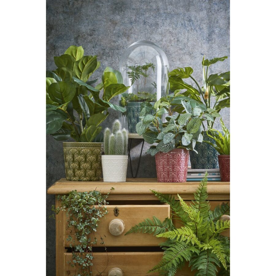Varen Kunstplant in Bloempot Stan - H38 x Ø50 cm - Groen - Afbeelding 8