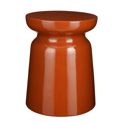 Stage Bijzettafel - H45 x Ø35 cm - Cement - Oranje