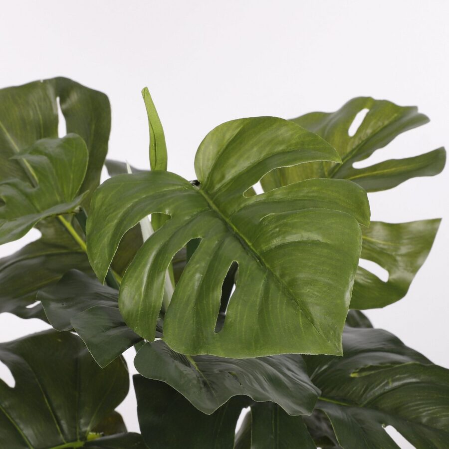 Monstera Kunstplant in Bloempot Stan - H48 x Ø39 cm - Groen - Afbeelding 2