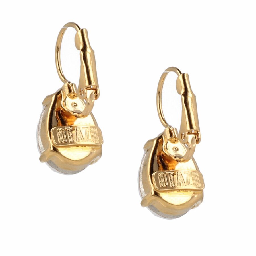 Small Lacrima Crystal Earhangers - Gold - Afbeelding 4