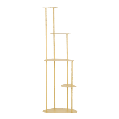 Fonda Plantentafel - L48 x B27 x H140 cm - Metaal - Lichtgeel