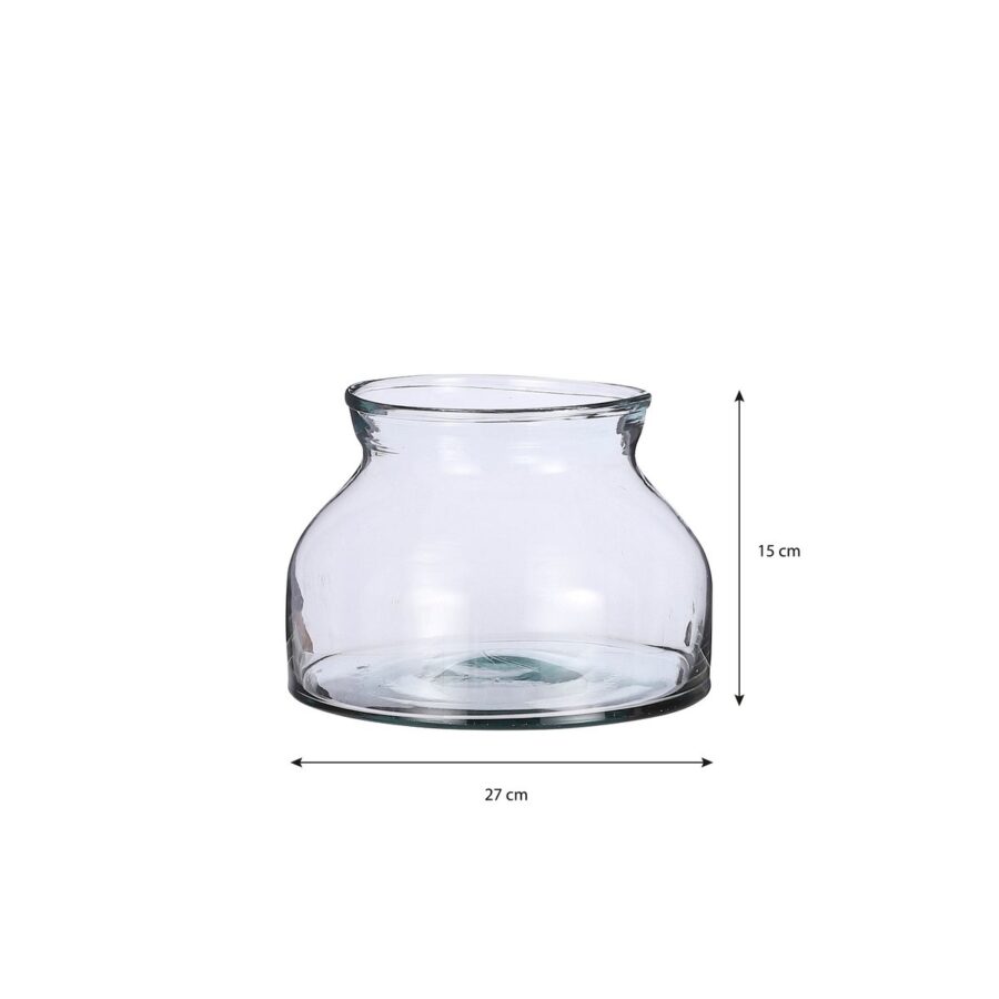 Vienne Schaal - H15 x Ø27 cm - Gerecycled Glas - Transparant - Afbeelding 4