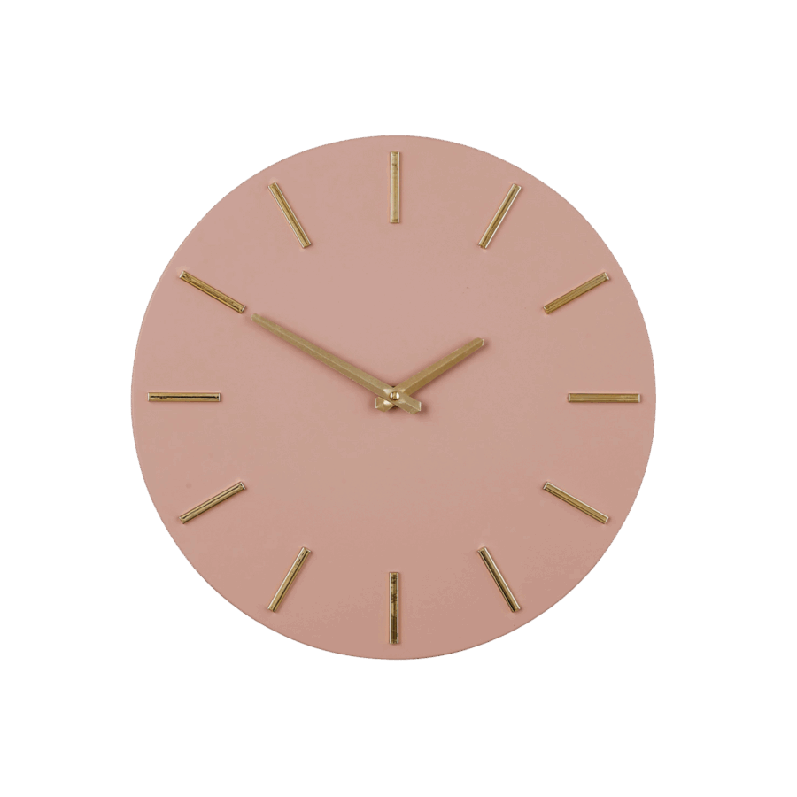 Brixen Wandklok - Ø36 cm - Roze
