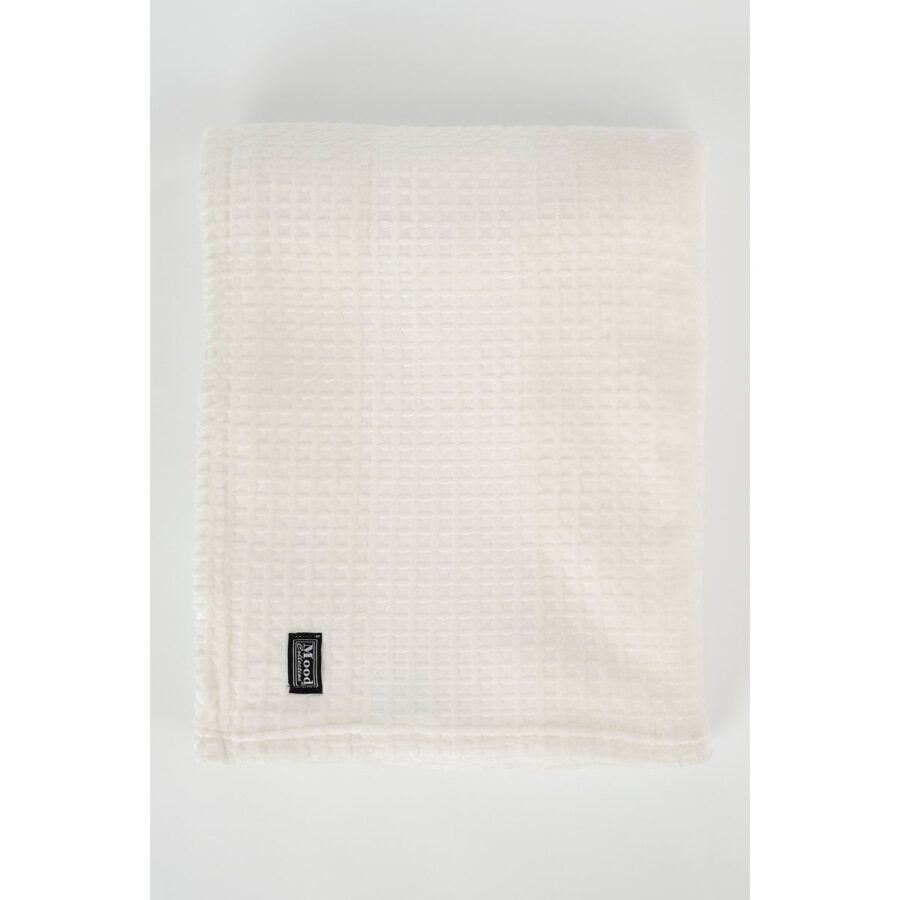 Joanne Fleece Plaid - L180 x B130 cm - Polyester - Off White - Afbeelding 2