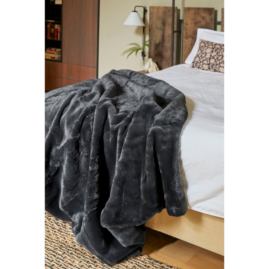Bronte Fleece Deken - L200 x B150 cm - Zwart - Afbeelding 5