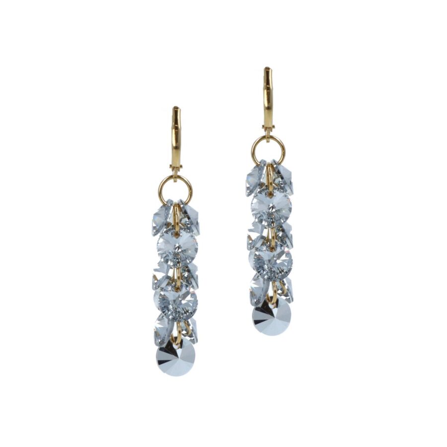 Forever Crystal Bunch Earrings - Gold