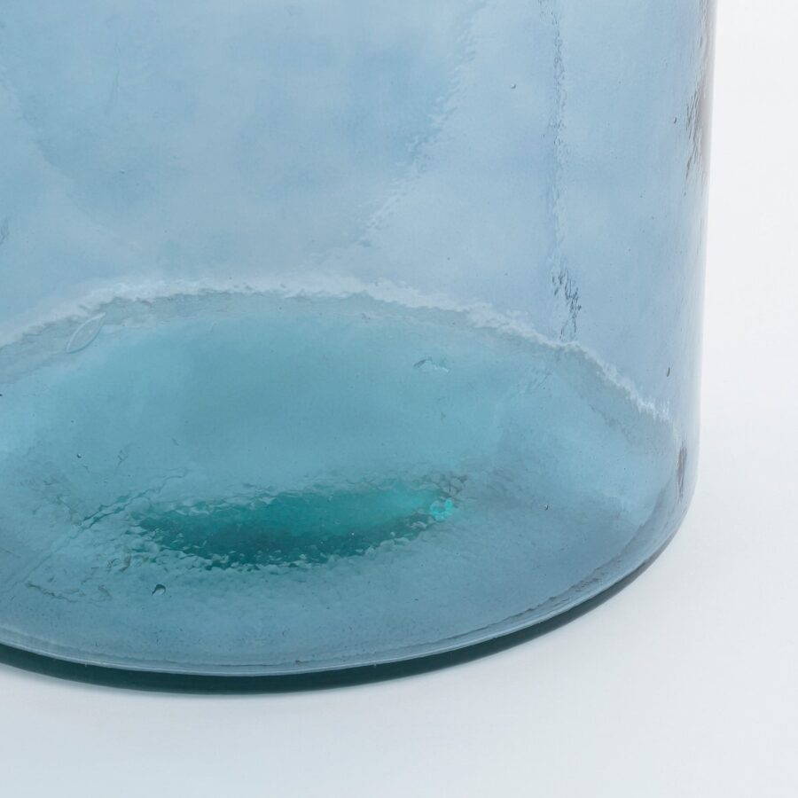 Guan Fles Vaas - H75 x Ø25 cm - Gerecycled Glas - Blauw - Afbeelding 3