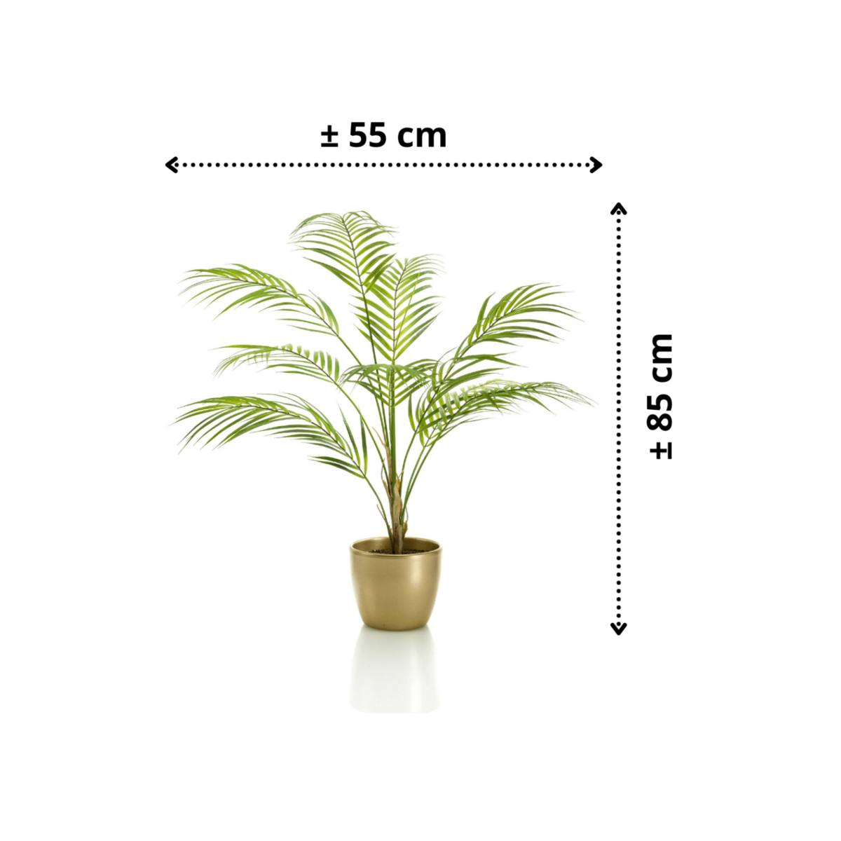 Kunstpalm Chamaedorea 85cm - Afbeelding 3