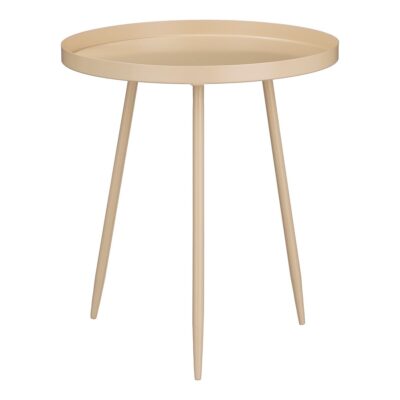Flores Bijzettafel - H44 x Ø40 cm - Metaal - Beige