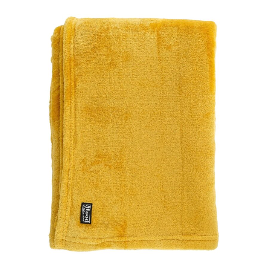 Famke Fleece Plaid - L180 x B130 cm - Geel - Afbeelding 5