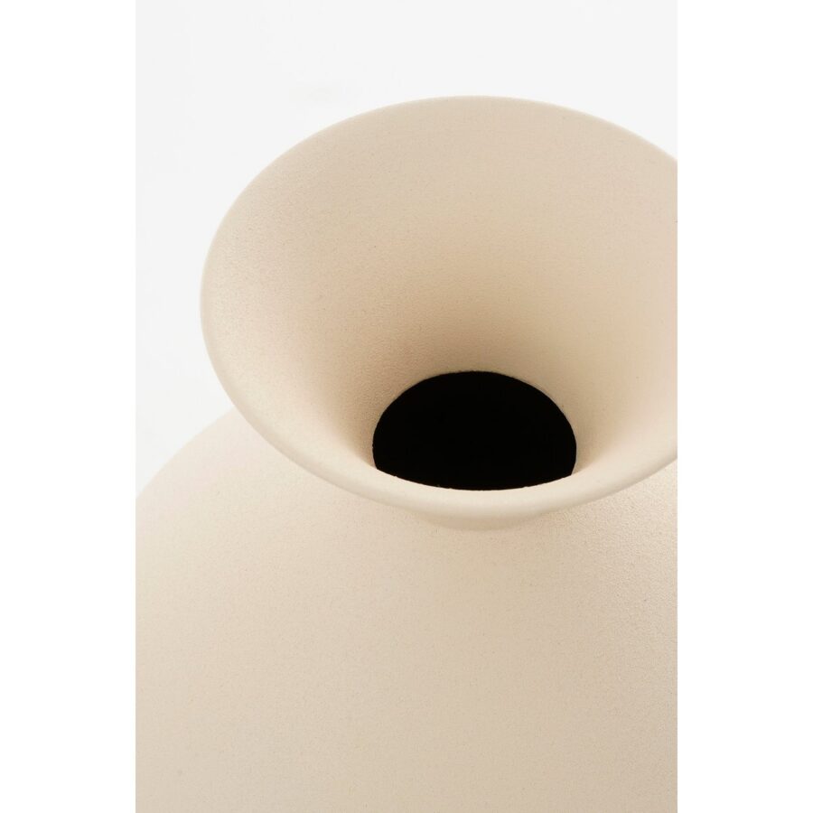 Gyge Vaas - L26 x B22 x H31 cm - Metaal - Off-white - Afbeelding 2