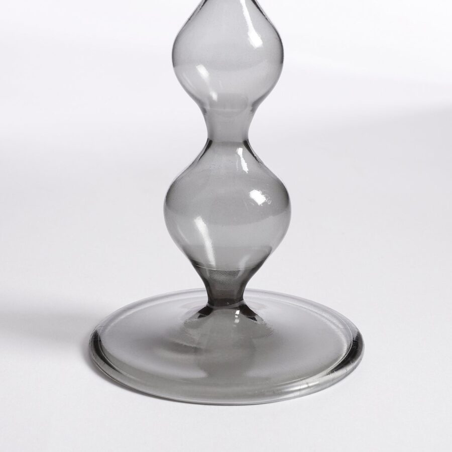 Trent Kandelaar - H33 x Ø9 cm - Glas - Donkergrijs - Afbeelding 3