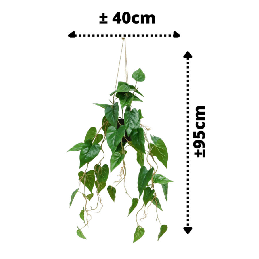 Anthurium Kunst Hangplant 95cm - Afbeelding 3