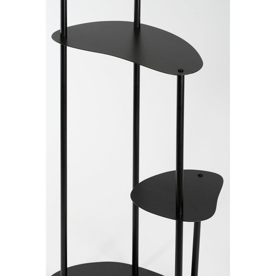 Fonda Plantentafel - L48 x B27 x H100 cm - Metaal - Zwart - Afbeelding 3