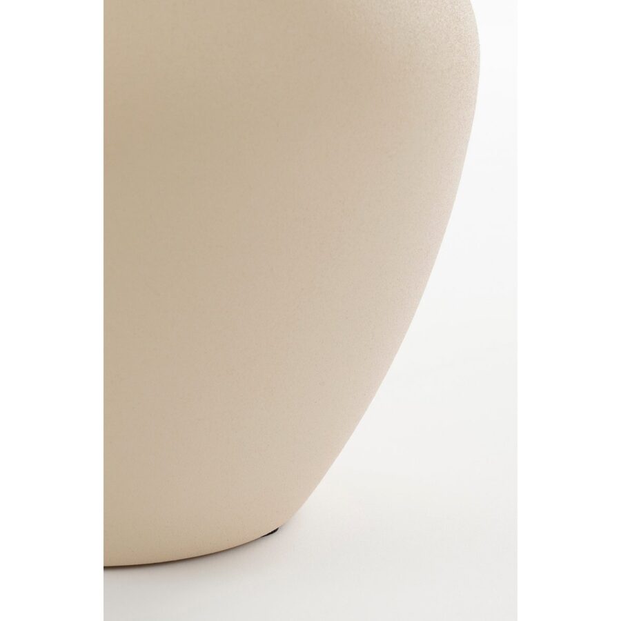 Gyge Vaas - L26 x B22 x H31 cm - Metaal - Off-white - Afbeelding 4
