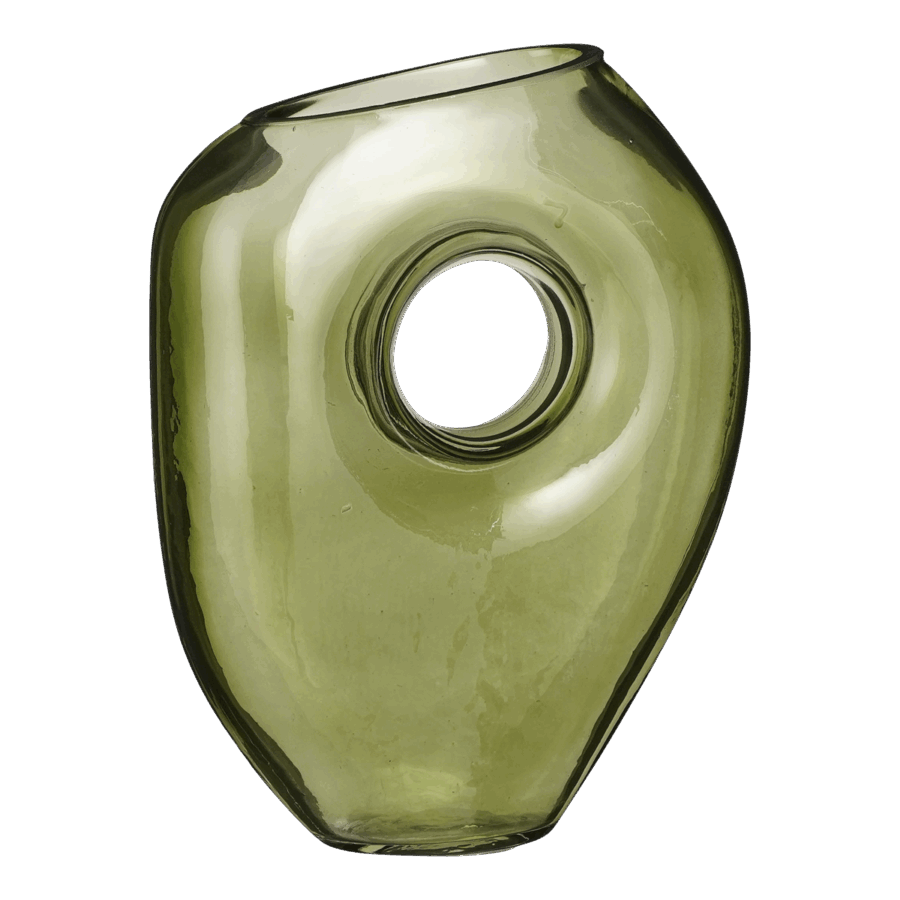 Jay Vaas - L18 x B8 x H23 cm - Glas - Lichtgroen - Afbeelding 2