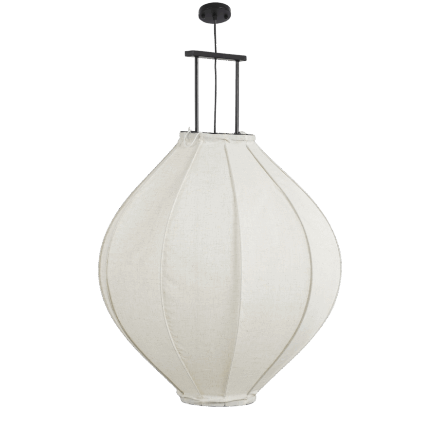 Pego Hanglamp - H94 x Ø70 cm - Linnen - Off White