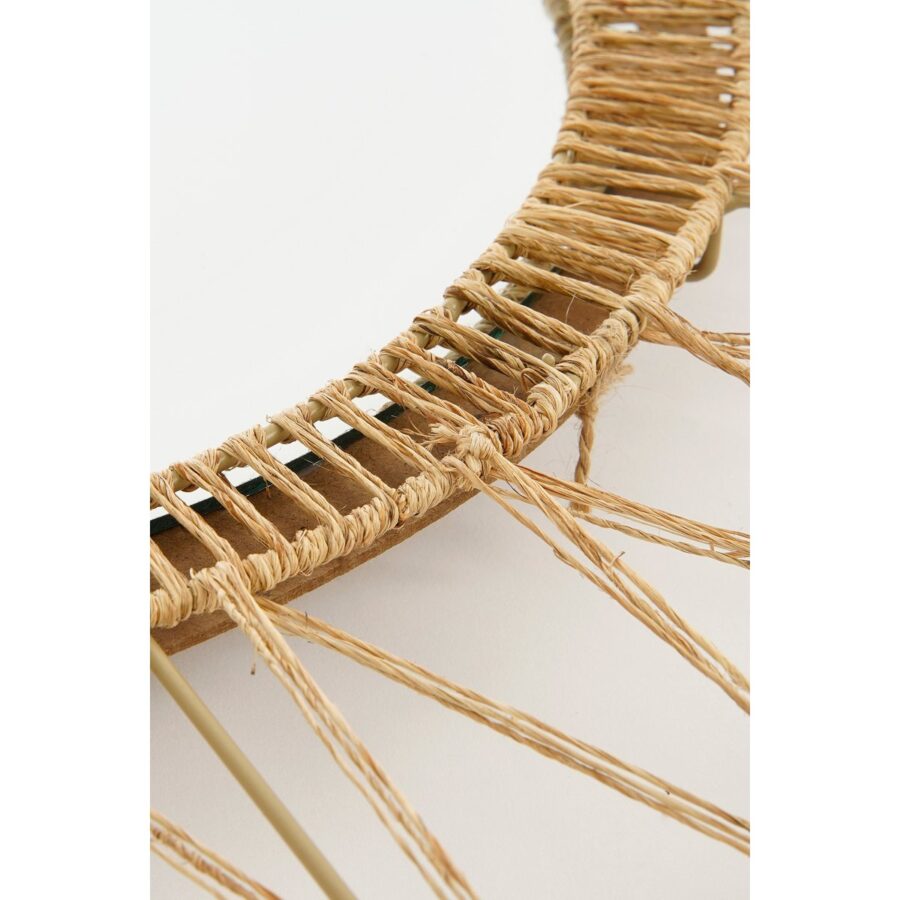Ludy Wandspiegel - H5 x Ø70 cm - Jute - Lichtbruin - Afbeelding 3