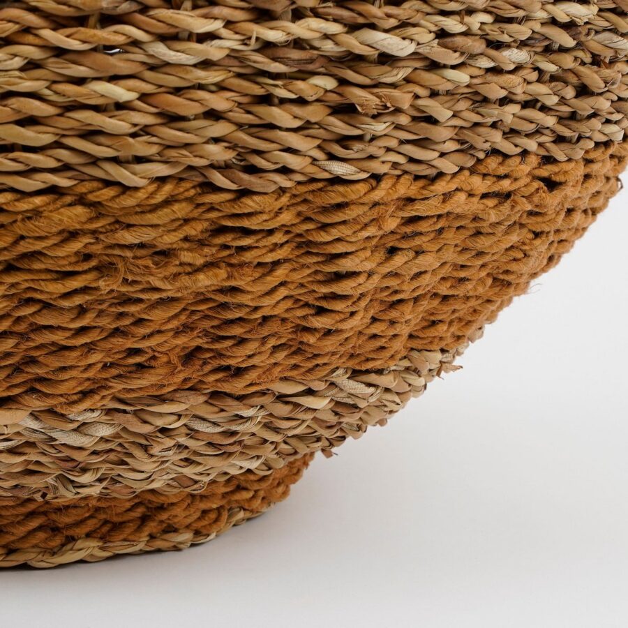 Tacoma Opbergmand met Deksel - H48 x Ø55 cm - Jute - Geel - Afbeelding 3